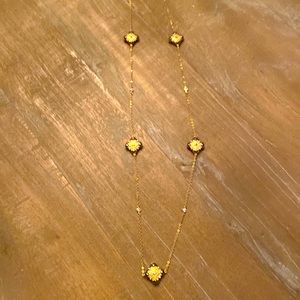 Gold & black necklace with beautiful lockets attached